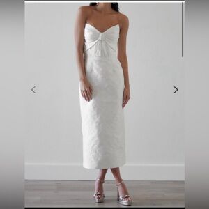Watters White Midi Dress